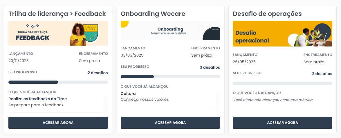 Programas de Desafios Gamificados na WeCare